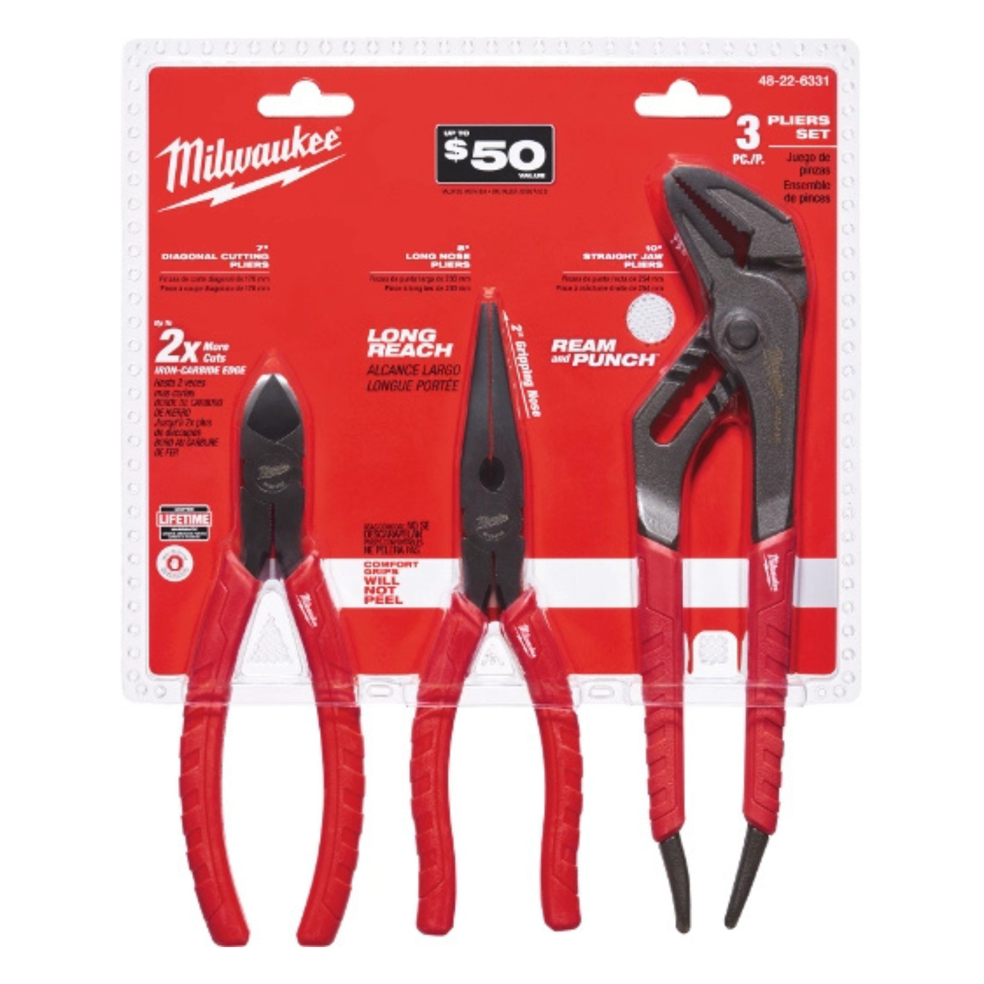 Milwaukee 3 PC. Comfort Grip Pliers Kit from Columbia Safety